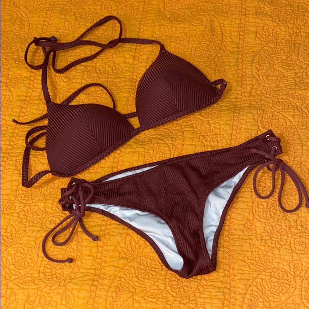 Pink Mauve Low Rise Bikini